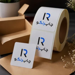 لیبل کاغذی با روکش سلفون 100 × 100
